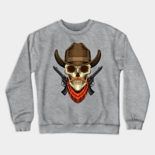 Cowboy Skull Head Crewneck Sweatshirt